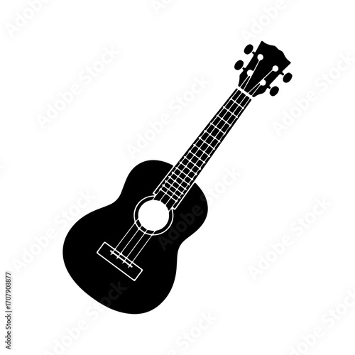 Ukulele icon with transparent background