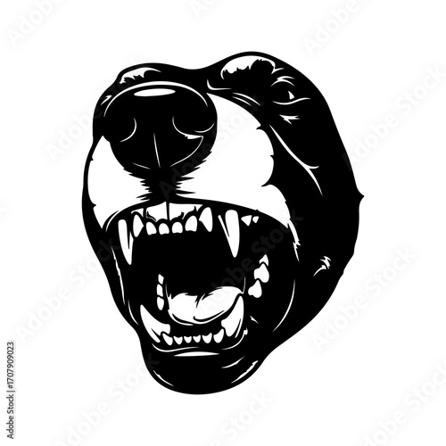 Venom monster face with transparent background
