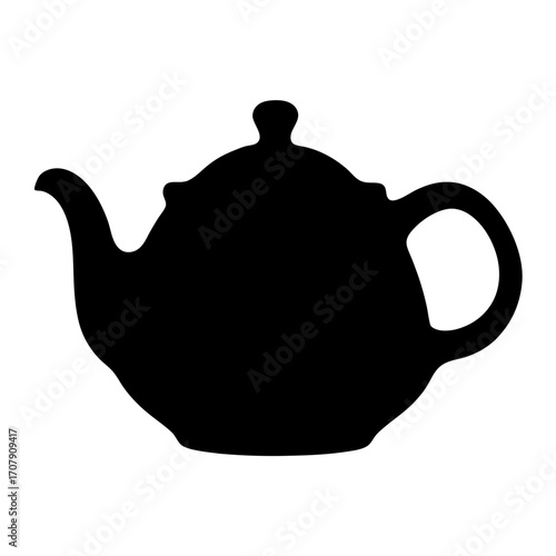 Elegant Silhouette of a Teapot, Symbolic of Warmth, Hospitality, and Tradition