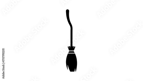 Witch broom with transparent background