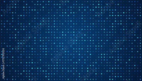 Blue glowing dotted pattern on dark background, perfect for modern technology, digital design, and futuristic visual projects.
