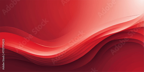 Smooth flowing red satin waves create a soft abstract texture
