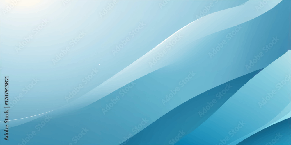 Fototapeta premium Futuristic digital art featuring a flowing blue wave design with a curved, light-filled line pattern