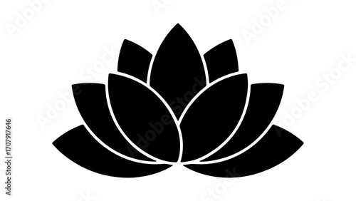 Lotus flower icon with transparent background