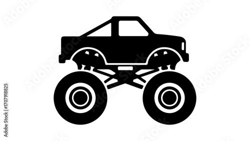 Monster truck icon with transparent background