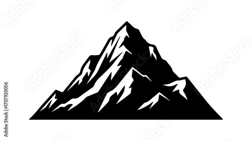 Mountain peak with transparent background