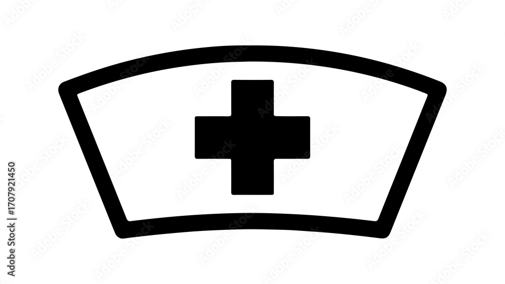 Obraz premium Nurse cap with transparent background
