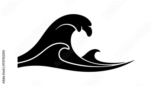 Ocean wave with transparent background