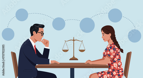 Formal discussion between business people at the negotiating table