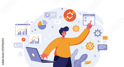 Visualizing business strategy with data analytics, insightful reporting and efficiency