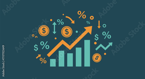 Stylized illustration representing financial growth and investment returns