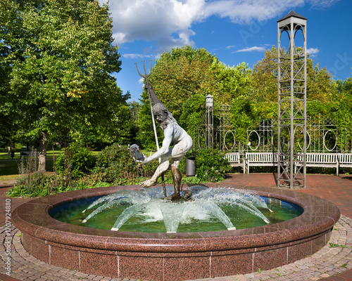 Bad Bevensen Neptunbrunnen Spätsommer