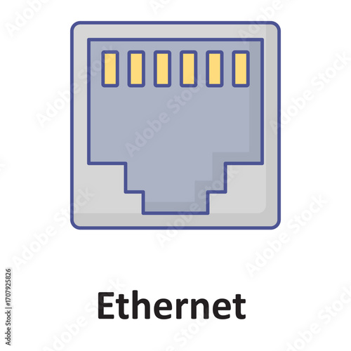 Ethernet  Vector Icon which can easily modify or edit