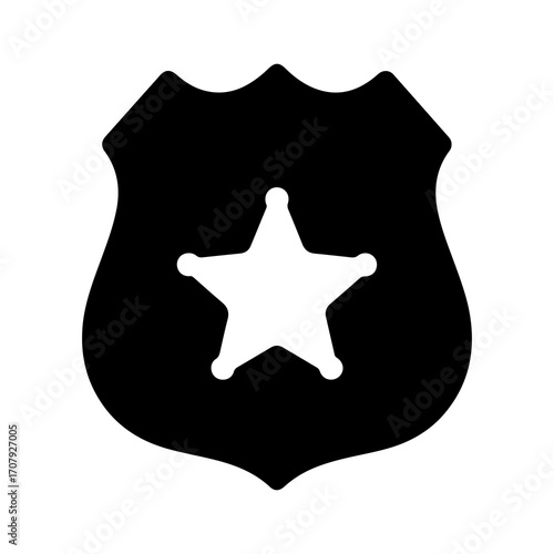 Police badge with transparent background