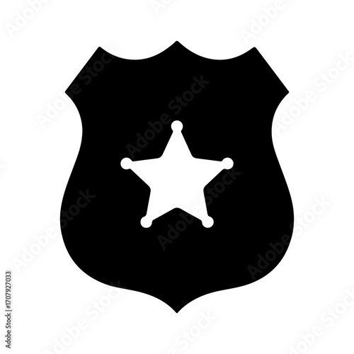 Police badge with transparent background