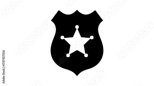 Police badge with transparent background