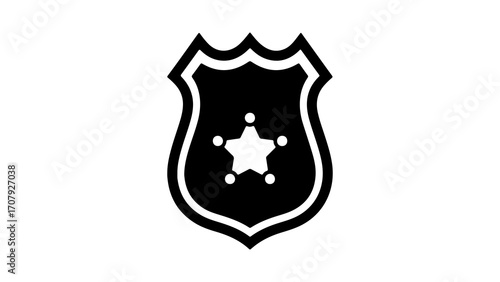 Police badge with transparent background