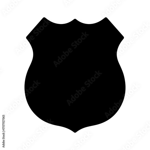 Police badge with transparent background