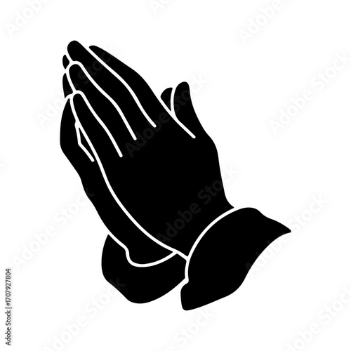 Praying hands with transparent background