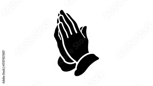 Praying hands with transparent background