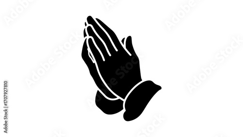 Praying hands with transparent background