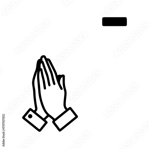 Praying hands with transparent background