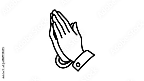 Praying hands with transparent background