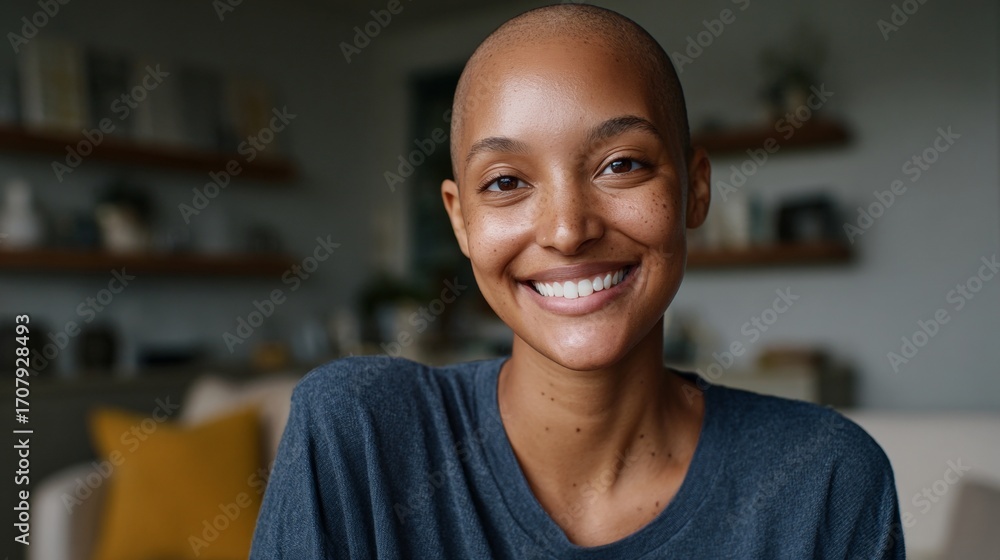 Fototapeta premium A smiling person with a headscarf.