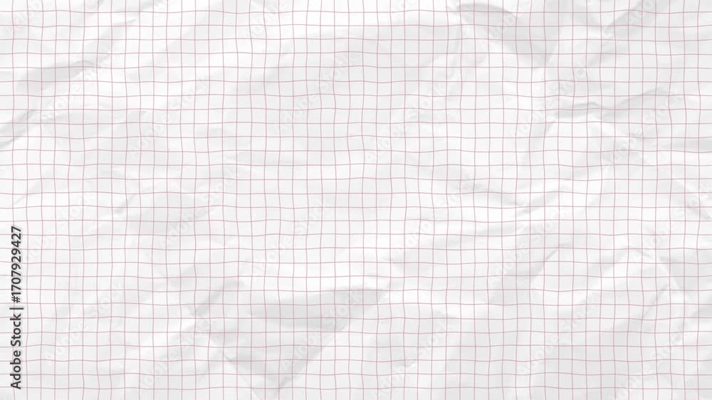 Stop Motion Animated Wrinkled White Graph Paper Texture Background with ...