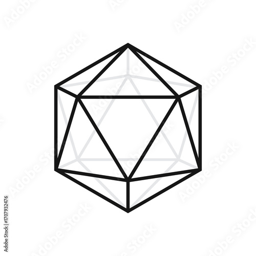 20 sided polygon outline symbol design template