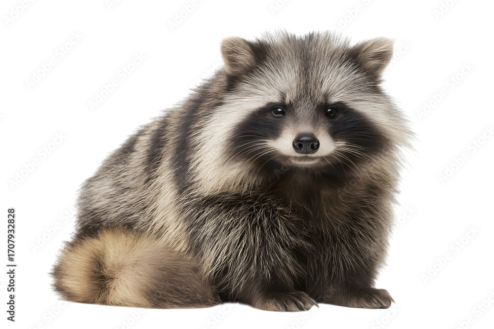Fototapeta premium raccoon isolated on white background