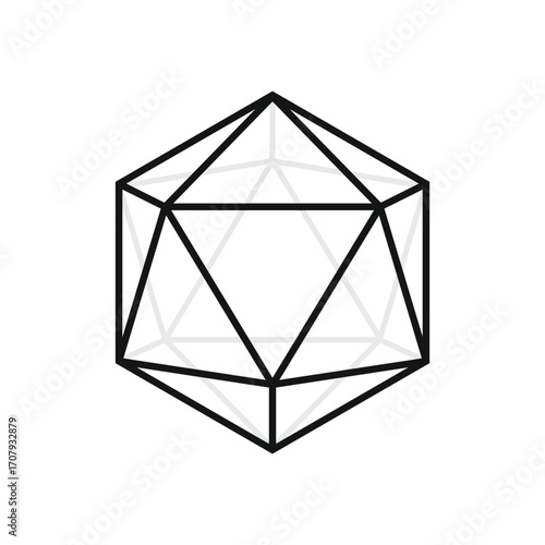 20 sided polygon outline symbol design template