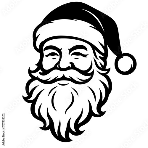 Vector Illustration of a Smiling Santa Claus. A Graphic for Christmas and Holiday Themes.