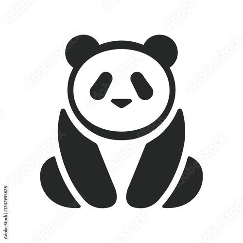 abstract panda logo