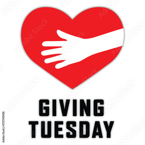 Giving Tuesday Heart with hand symbol