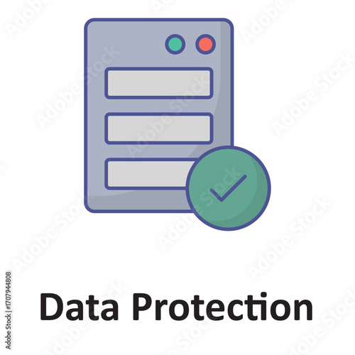 Data protection, Vector Icon which can easily modify or edit