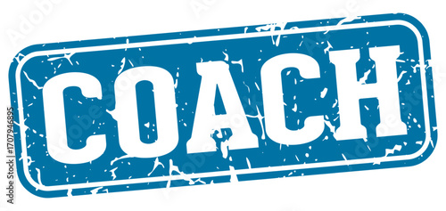 coach rectangular sign. coach stamp