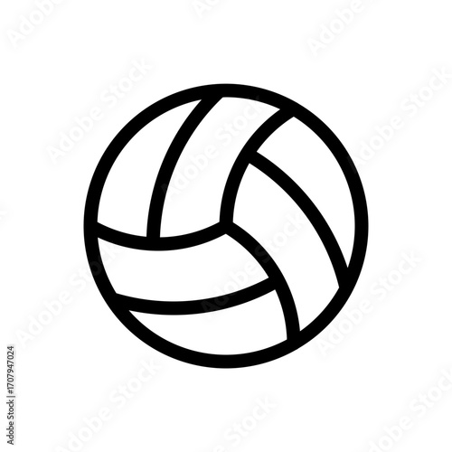 illustration of a volleyball. Perfect for icons, logos, and graphic elements related to sports, recreation, fitness, and leisure activities