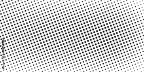 Dotted gradient halftone background. Horizontal seamless dotted pattern in pop art style. Abstract modern stylish texture. Fade gradient black and white half tone background. Vector illustration