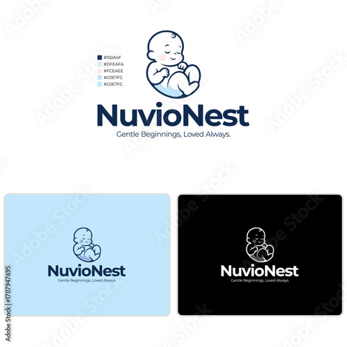 Soft Minimal Baby Logo for Pediatric, Clinic & Childcare Brands