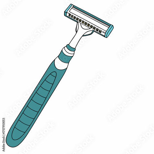 Modern teal handle razor for smooth, clean personal grooming and hygiene routines.