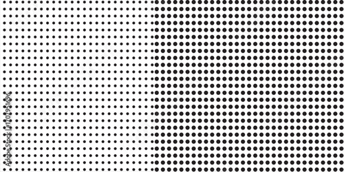 Black polka dots seamless pattern on white background. Halftone minimalist abstract wall in diagonal lines good simple art