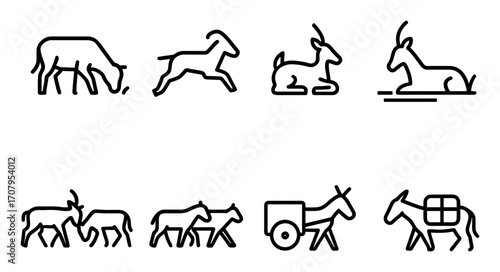 Hoofed Animals Icons