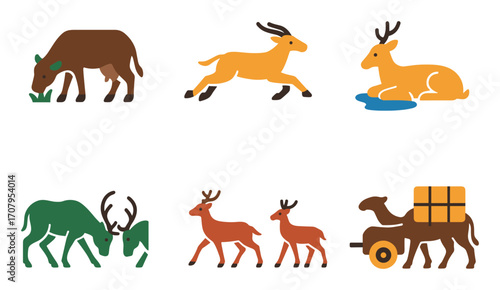 Hoofed Animals Icons