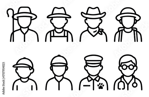 Minimalist Hoofed Animals Icons