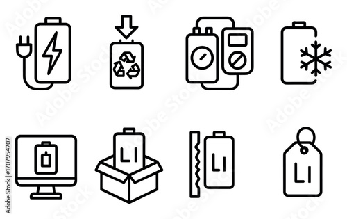 Lithium Battery Safety Icons