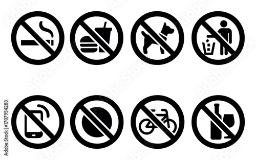 Transport Prohibition Icons