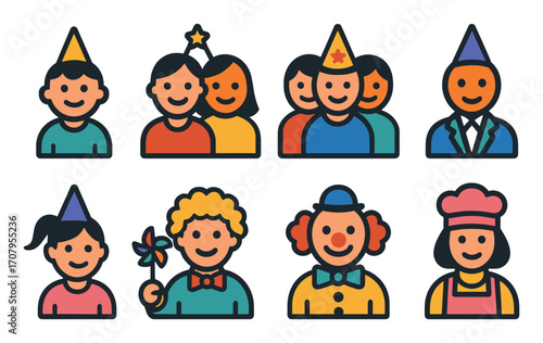 Colorful Birthday Icons