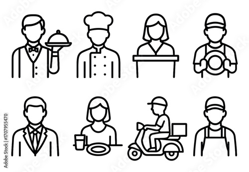 Restaurant Staff Icons