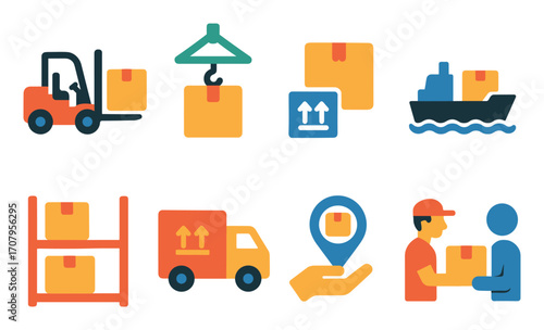 Cargo Icons Set